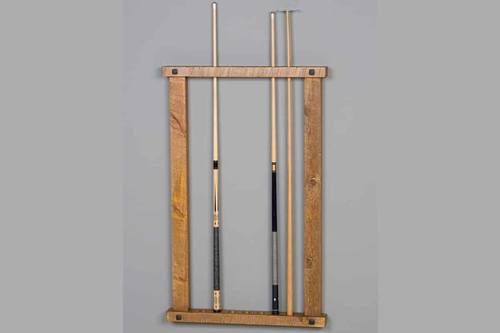 Barnwood Wall Framed Cue Rack by Viking Log Furniture
