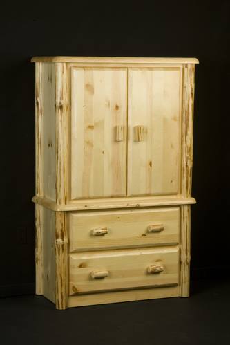 Wilderness Clear 2 Drawer Armoire by Viking Log Furniture