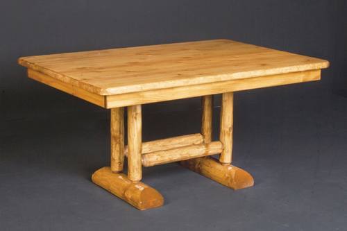 Log Trestle Dining Table 42
