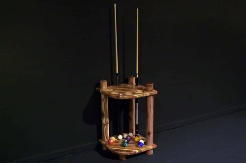 Red Cedar Clear Corner Cue Rack by Viking Log Furniture