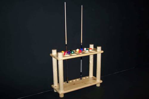 Log Floor Cue Rack by Viking Log Furniture