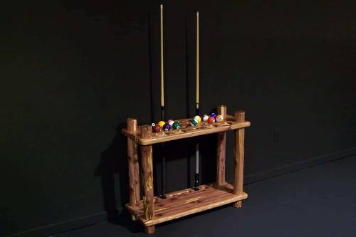 Red Cedar Clear Floor Cue Rack by Viking Log Furniture