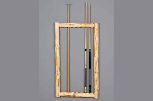 Log Klondike Clear Wall Framed Cue Rack by Viking Log Furniture
