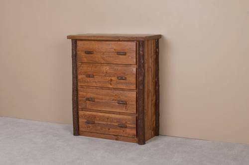 Sawtooth Hickory Honey Pine 4 Drawer Chest by Viking Log Furniture