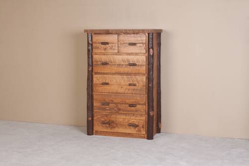 Sawtooth Hickory Honey Pine 6 Drawer Chest by Viking Log Furniture