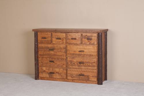 Sawtooth Hickory Honey Pine 10 Drawer Chesser by Viking Log Furniture