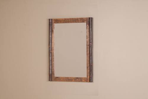 Sawtooth Hickory Honey Pine Wall Mirror by Viking Log Furniture