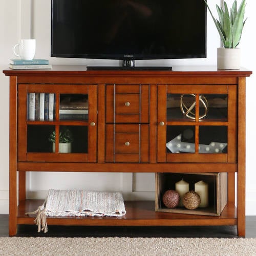 Buffet 52 Inch TV Console Table - Rustic Brown by Walker Edison