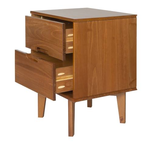 Mid Century Modern Wood Nightstand Caramel by Walker Edison