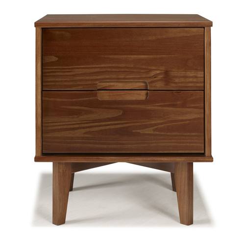 Mid Century Modern Wood Nightstand - Walnut by Walker Edison