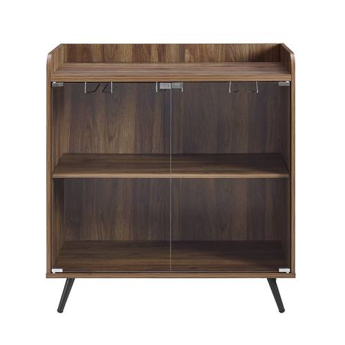 36 Inch Mid Century Modern Bar Cabinet - Dark Walnut by Walker Edison