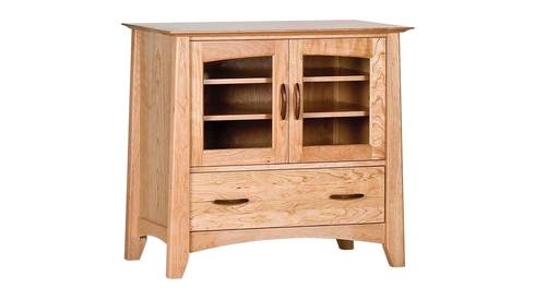 Willow 34 Inch Deluxe Media Cabinet Natural by Comfort Pure