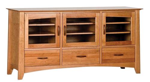 Willow 65 Inch Deluxe Media Cabinet Natural by Comfort Pure