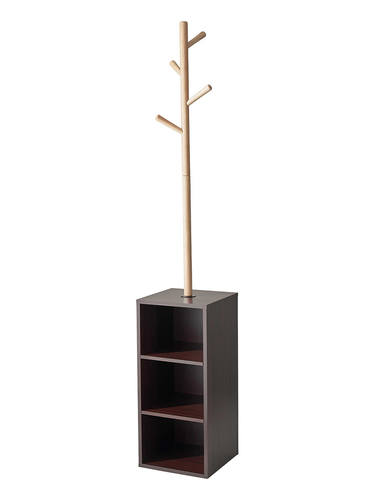 Walnut Hutch Storage Coat Rack by Adesso Furniture