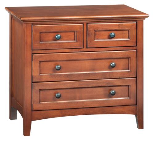 McKenzie 4-Drawer Nightstand, Glazed Antique Cherry by Wittier Wood Furniture