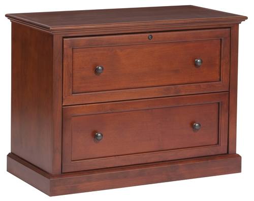 McKenzie Lateral File Cabinet, Glazed Antique Cherry by Wittier Wood Furniture