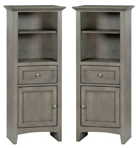 McKenzie Bookcase Headboard Piers, Fieldstone by Wittier Wood Furniture