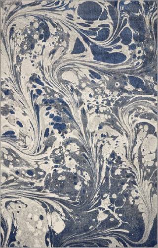 Watercolors Grey Marble Area Rug by KAS Rugs