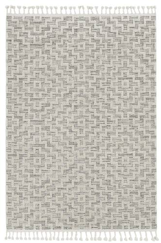 Willow Ivory Grey Geo Area Rug by KAS Rugs