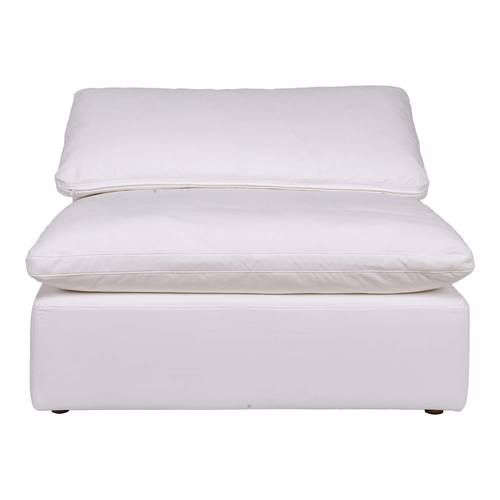 Clay Slipper Chair Livesmart Fabric White by Moe's Home Collection