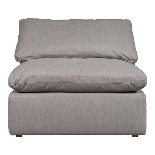 Terra Condo Slipper Chair Livesmart Fabric Light Grey by Moe's Home Collection