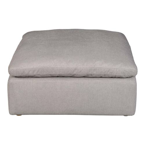 Terra Condo Ottoman Livesmart Fabric Light Grey by Moe's Home Collection