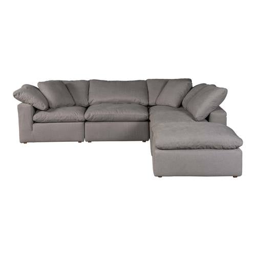 Terra Condo Dream Modular Sectional Livesmart Fabric Light Grey by Moe's Home Collection