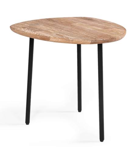 Modrest Barnum - Industrial White Washed Oak and Black Iron End Table by VIG Furniture