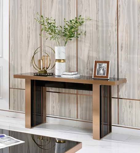 Nova Domus Cartier Modern Black & Rosegold Console Table by VIG Furniture