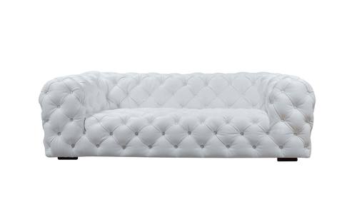 Divani Casa Dexter Transitional White Full Italian Leather Sofa by VIG Furniture