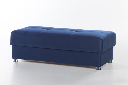 Elegant Roma Navy Ottoman by Bellona