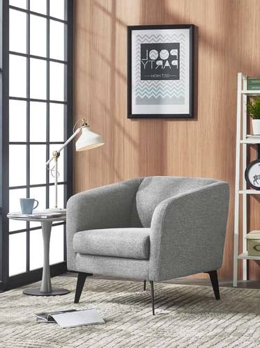 Divani Casa Bannack Modern Light Grey Fabric Lounge Chair by VIG Furniture