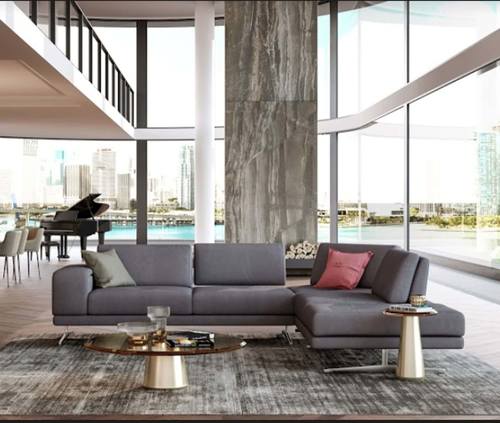Coronelli Collezioni Mood - Contemporary Blue RAF Chaise Sectional Sofa by VIG Furniture