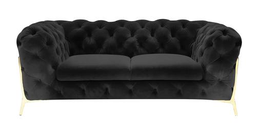 Divani Casa Sheila - Transitional Black Fabric Loveseat by VIG Furniture