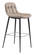 Tangiers Bar Chair Taupe (Set of 2) by Zuo Modern