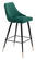 Piccolo Bar Chair Green Velvet by Zuo Modern