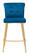 Niles Counter Chair Blue Velvet by Zuo Modern