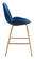 Siena Counter Chair Dark Blue Velvet (Set of 2) by Zuo Modern