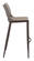 Ace Bar Chair Gray & Walnut (Set of 2) by Zuo Modern