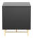 Lea Mini Bar Cabinet Matt Black & Brushed Brass by Zuo Modern