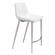 Magnus Counter Chair White & Brushed Stainless (Set of 2) by Zuo Modern