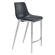 Magnus Counter Chair Black & Brushed Stainless (Set of 2) by Zuo Modern