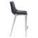 Magnus Counter Chair Black & Brushed Stainless (Set of 2) by Zuo Modern