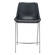 Magnus Counter Chair Black & Brushed Stainless (Set of 2) by Zuo Modern