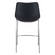 Magnus Counter Chair Black & Brushed Stainless (Set of 2) by Zuo Modern