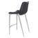 Magnus Counter Chair Black & Brushed Stainless (Set of 2) by Zuo Modern