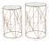 Set of 2 Hadrian Side Tables Gold & Clear by Zuo Modern