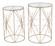 Set of 2 Hadrian Side Tables Gold & Clear by Zuo Modern