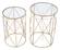 Set of 2 Hadrian Side Tables Gold & Clear by Zuo Modern