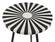 Flare Side Table Black & White by Zuo Modern